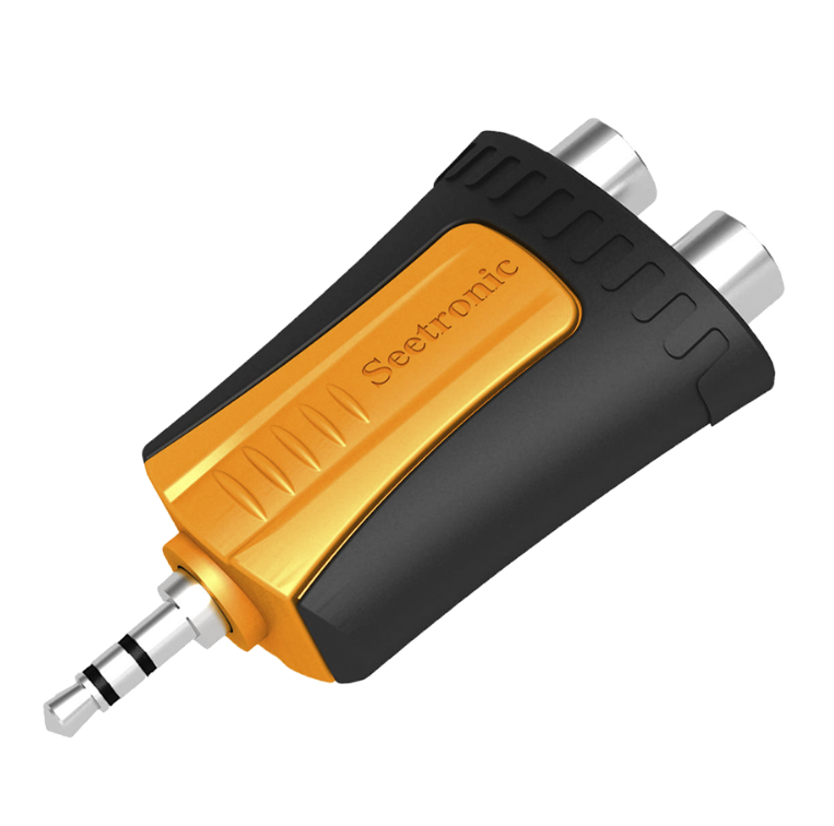 Conector Estéreo | 3.5 mm - 2 x conector Hembra RCA | Adaptador de Carcasa de Plástico