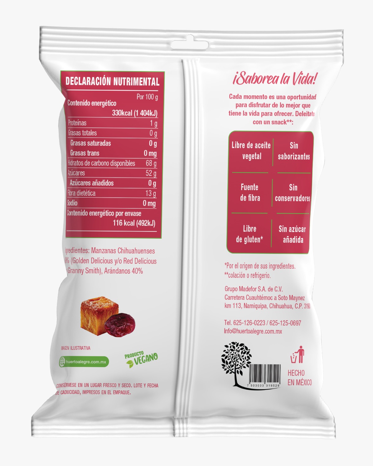 Mix de Cubos de Manzana y Arándanos 